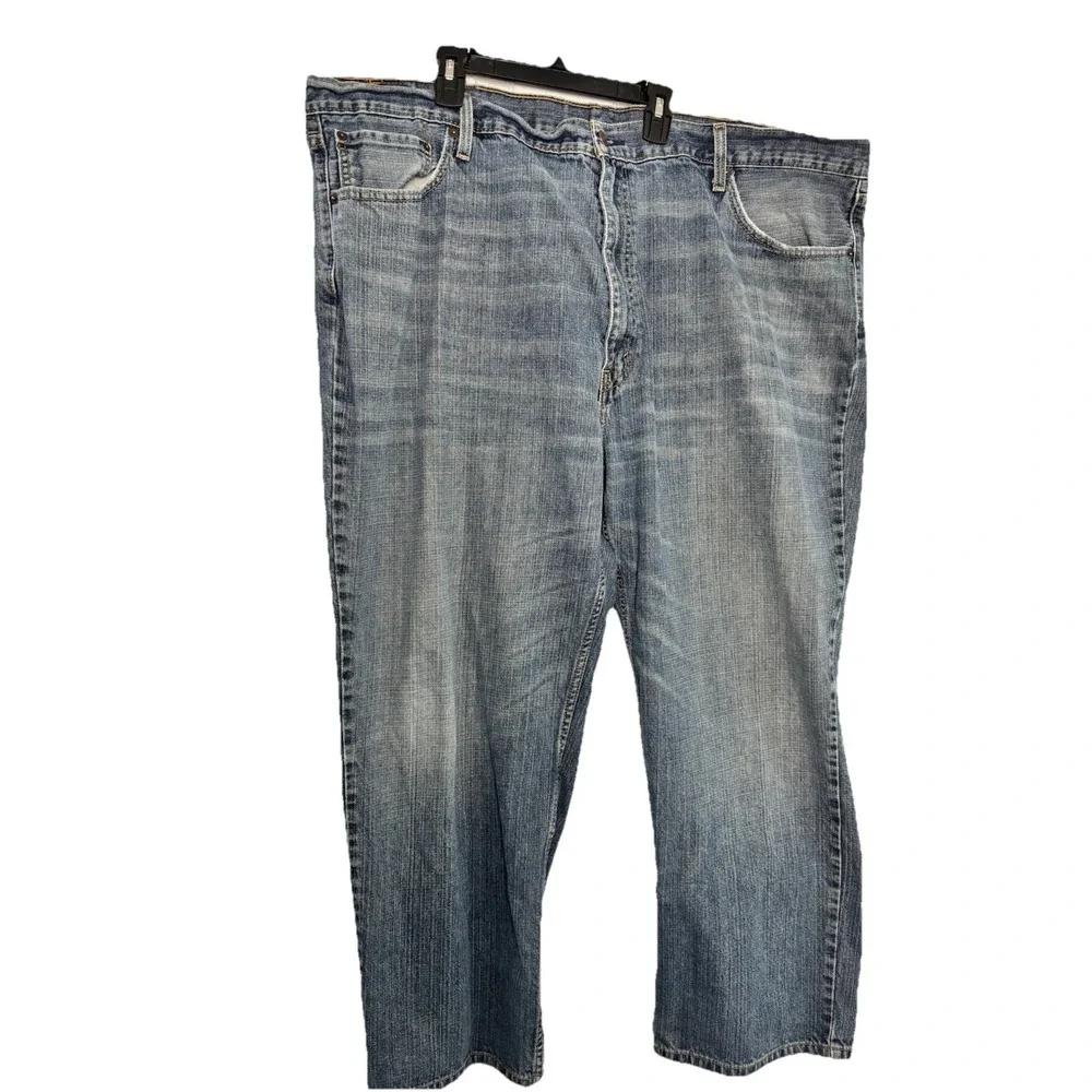 Levis 559 Jeans Mens 48x27 Blue Relaxed‎ Straight Stretch Denim Whiskered